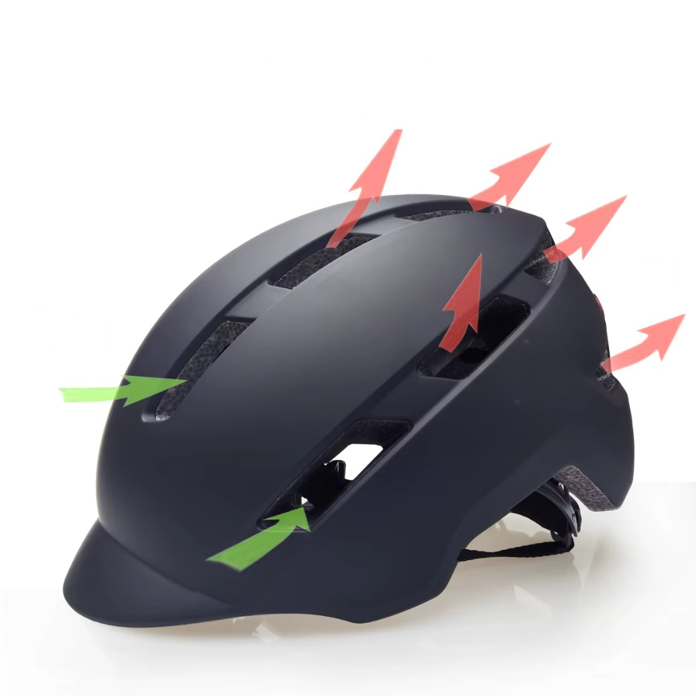 Casque de vélo avec feu arrière - USB