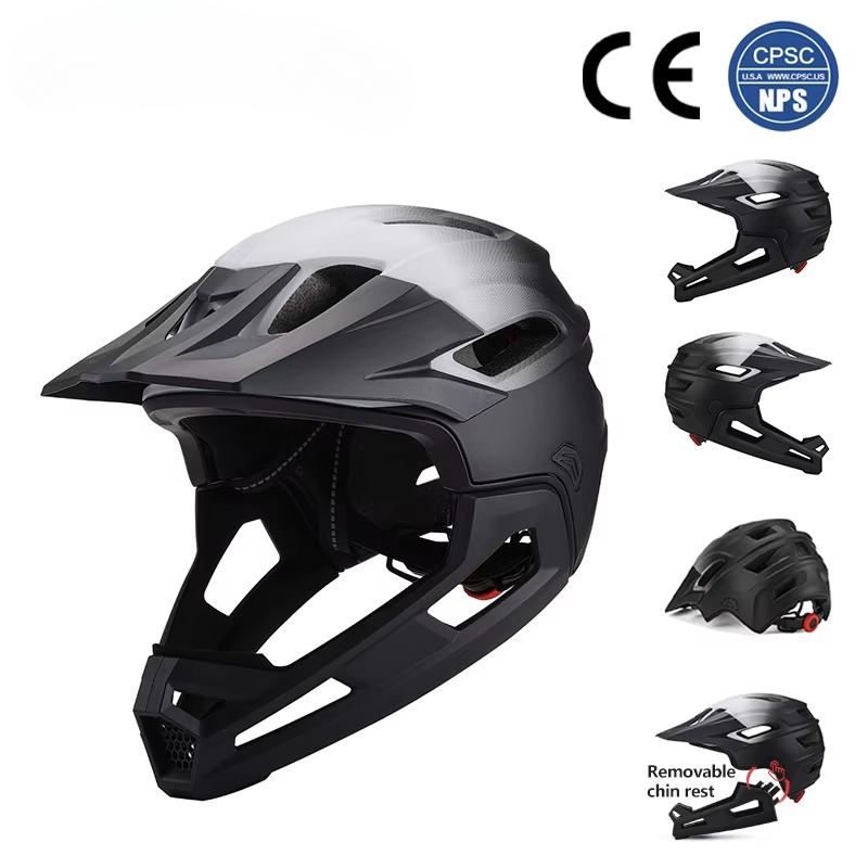 Casque de vélo intégral détachable