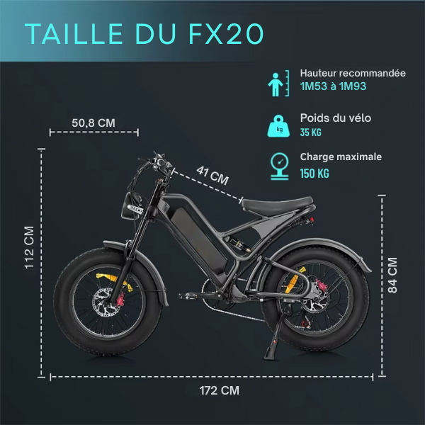 Vélo électrique 20"pouces – FX20 Limited