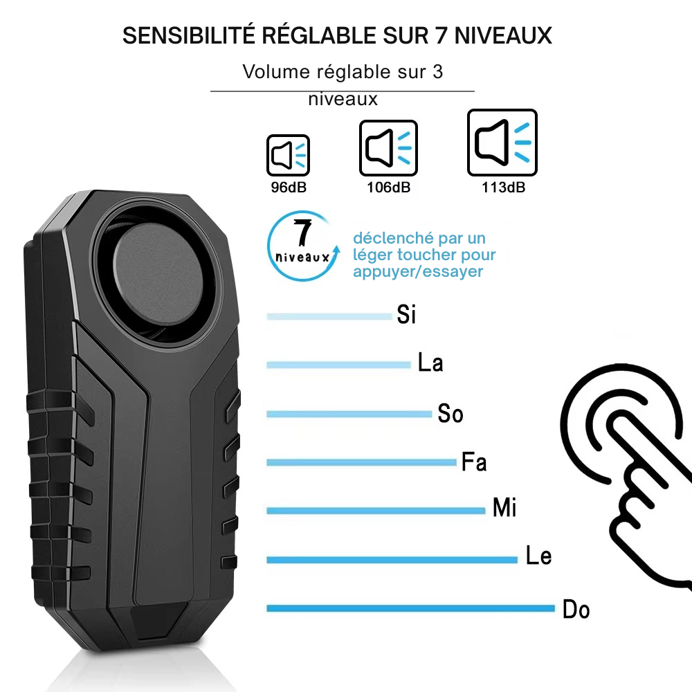 Alarme Antivol Vélo avec Télécommande – Sécurité Smart & Étanche IP55