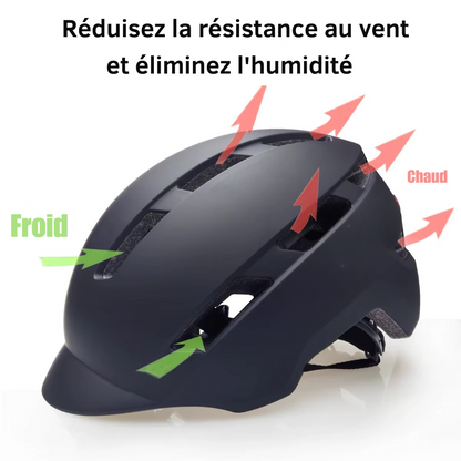 Casque de vélo avec feu arrière - USB