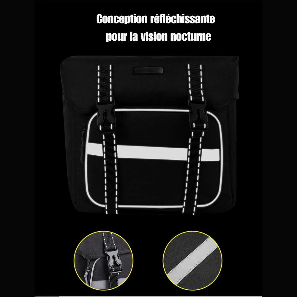 Sac de vélo arrière 25L – Grande capacité & double compartiment