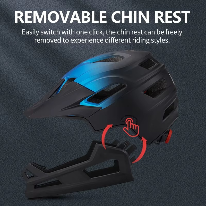 Casque de vélo intégral détachable